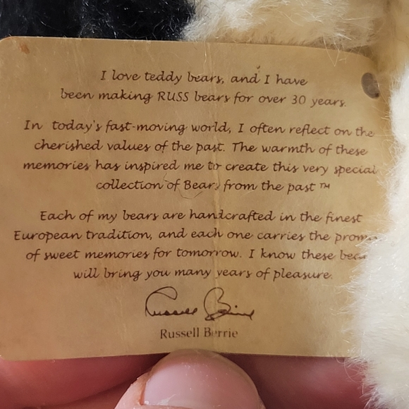 Vintage Russ Bears from the Past mini panda teddy bear - Picture 3 of 6